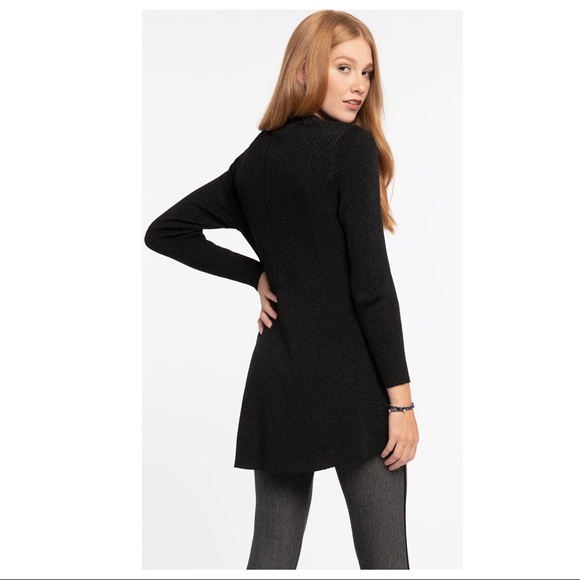 NEW NIC + ZOE BLACK METALLIC LONG CARDIGAN - Picture 6 of 8